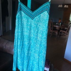 Blue floral tank top